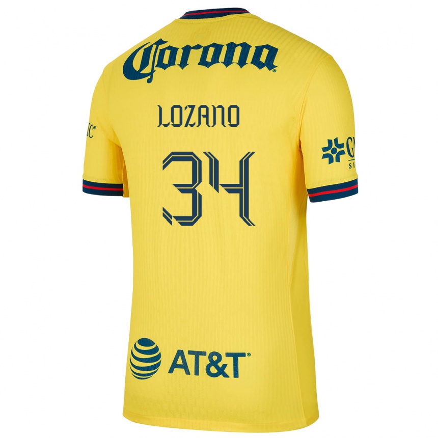 Gyermek Labdarúgás Esteban Lozano #34 Sárga Kék Hazai Jersey 2024/25 Mez Póló Ing