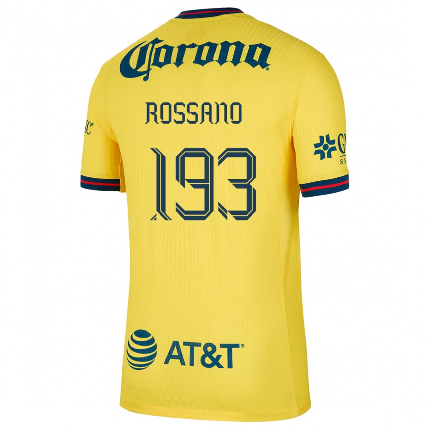 Gyermek Labdarúgás Franco Rossano #193 Sárga Kék Hazai Jersey 2024/25 Mez Póló Ing