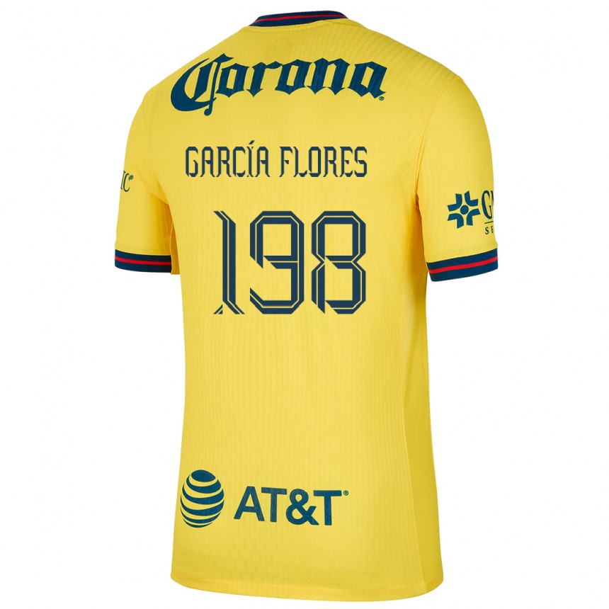 Gyermek Labdarúgás Francisco García Flores #198 Sárga Kék Hazai Jersey 2024/25 Mez Póló Ing