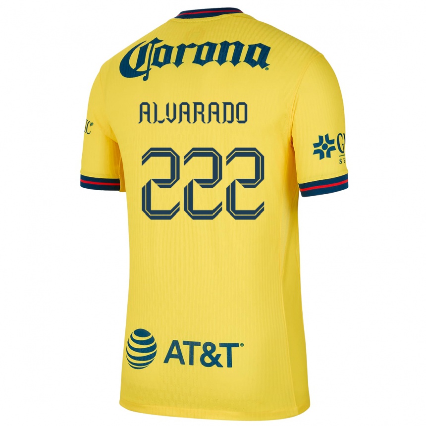 Gyermek Labdarúgás Daniel Alvarado #222 Sárga Kék Hazai Jersey 2024/25 Mez Póló Ing