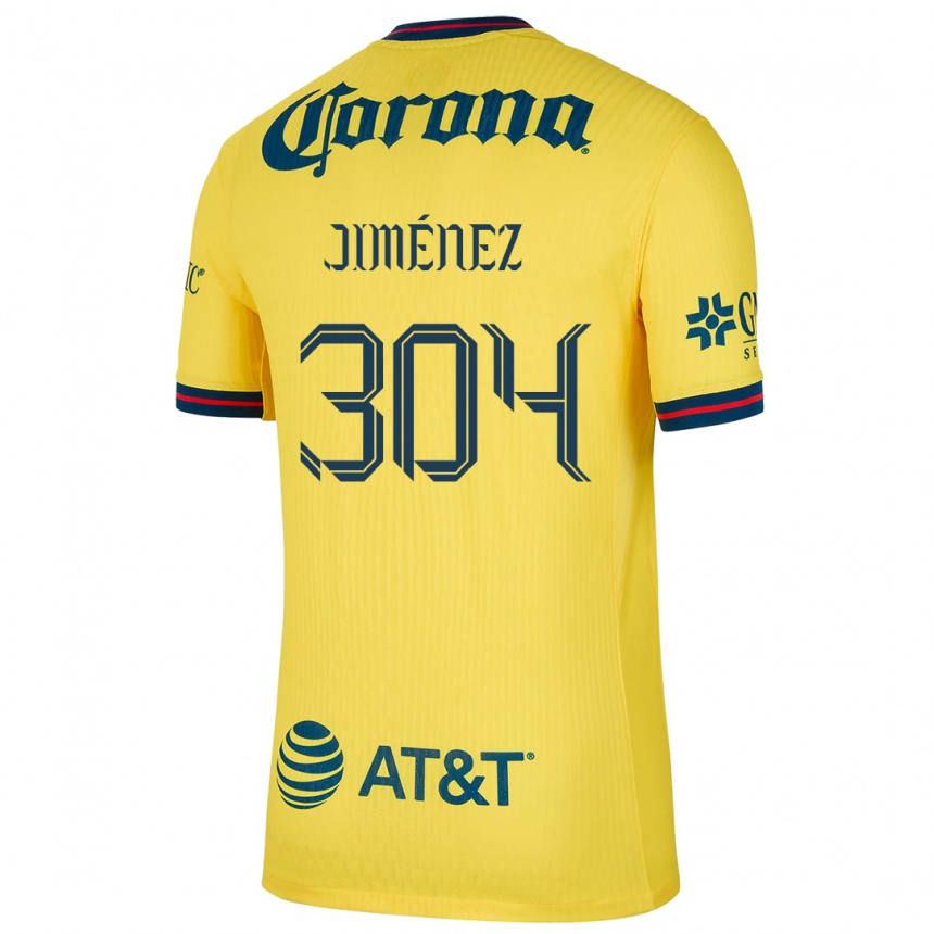 Gyermek Labdarúgás Derek Jiménez #304 Sárga Kék Hazai Jersey 2024/25 Mez Póló Ing