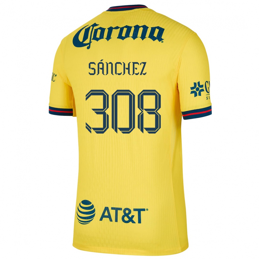 Gyermek Labdarúgás Oswaldo Sánchez #308 Sárga Kék Hazai Jersey 2024/25 Mez Póló Ing