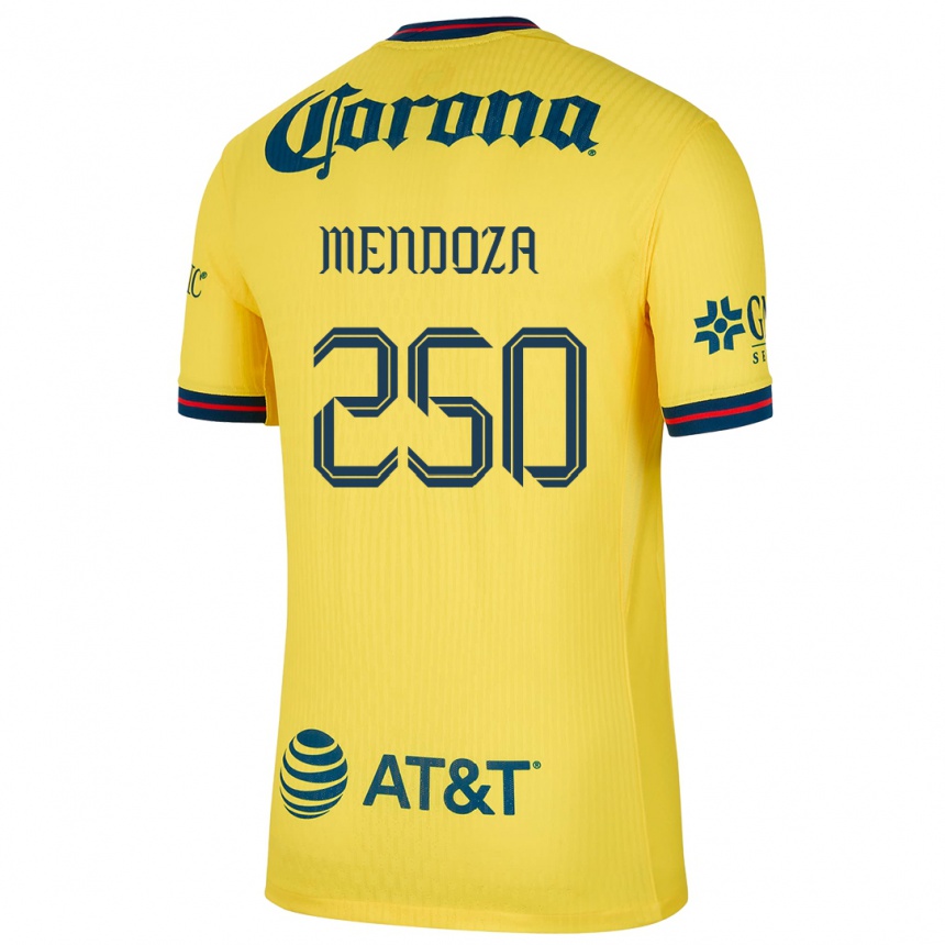 Gyermek Labdarúgás Luis Mendoza #250 Sárga Kék Hazai Jersey 2024/25 Mez Póló Ing