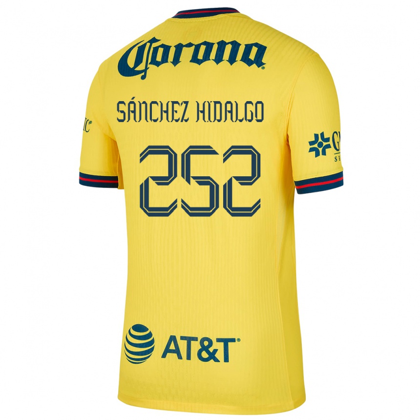 Gyermek Labdarúgás Horacio Sánchez Hidalgo #252 Sárga Kék Hazai Jersey 2024/25 Mez Póló Ing