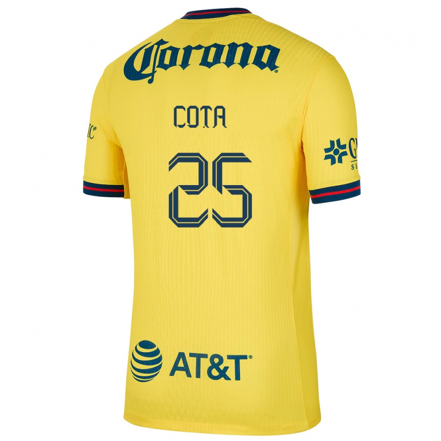 Gyermek Labdarúgás Renatta Cota #25 Sárga Kék Hazai Jersey 2024/25 Mez Póló Ing