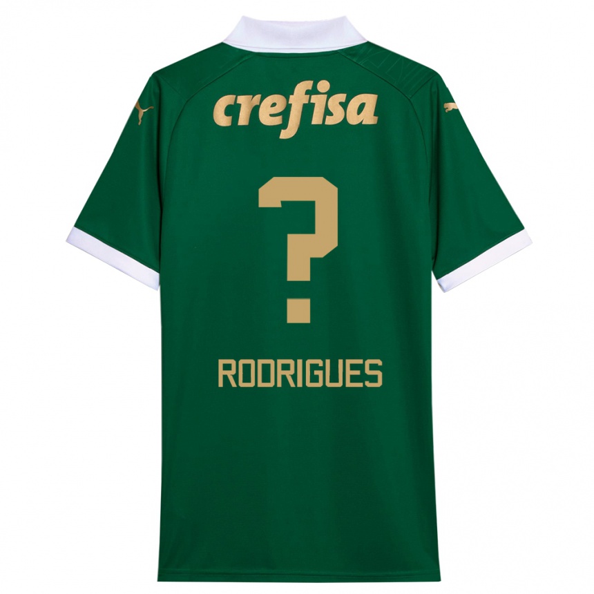 Gyermek Labdarúgás César Rodrigues #0 Zöld Fehér Hazai Jersey 2024/25 Mez Póló Ing