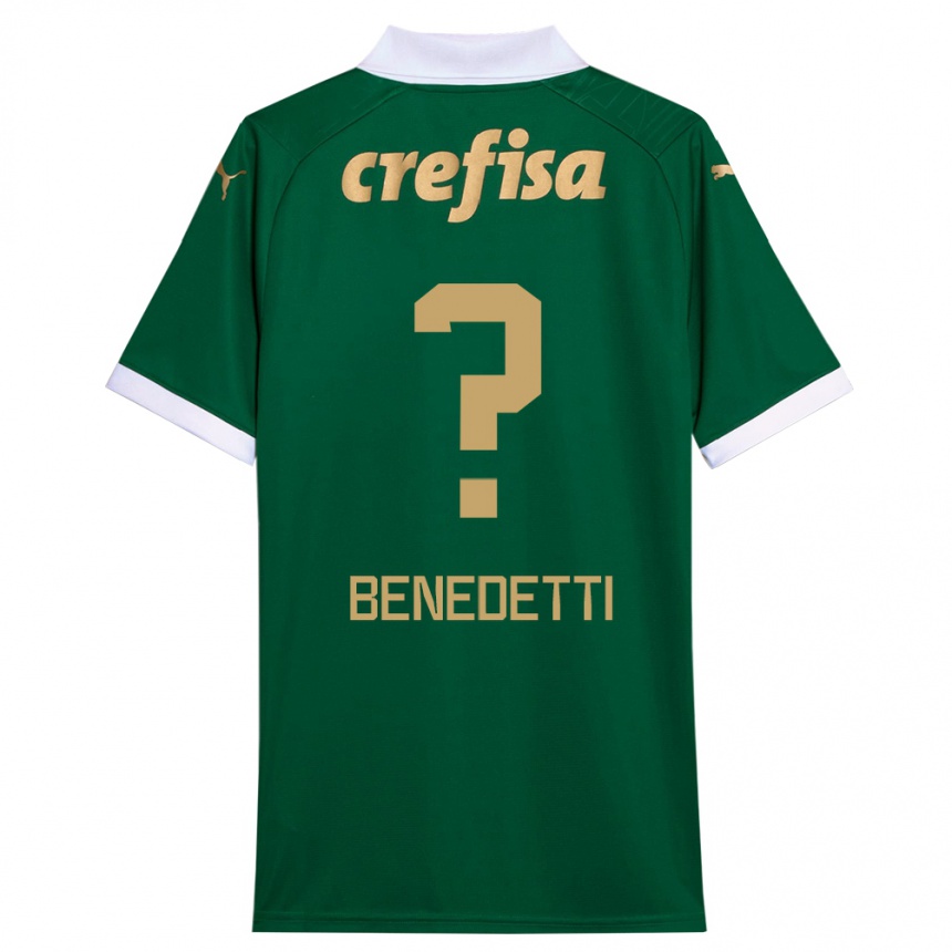 Gyermek Labdarúgás Luis Benedetti #0 Zöld Fehér Hazai Jersey 2024/25 Mez Póló Ing