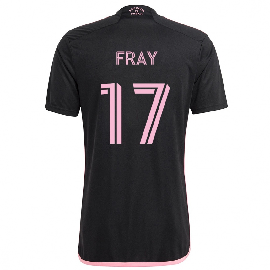 Gyermek Labdarúgás Ian Fray #17 Fekete Idegenbeli Jersey 2024/25 Mez Póló Ing