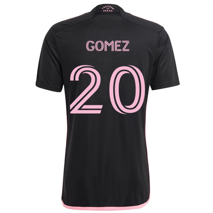 Gyermek Labdarúgás Diego Gómez #20 Fekete Idegenbeli Jersey 2024/25 Mez Póló Ing