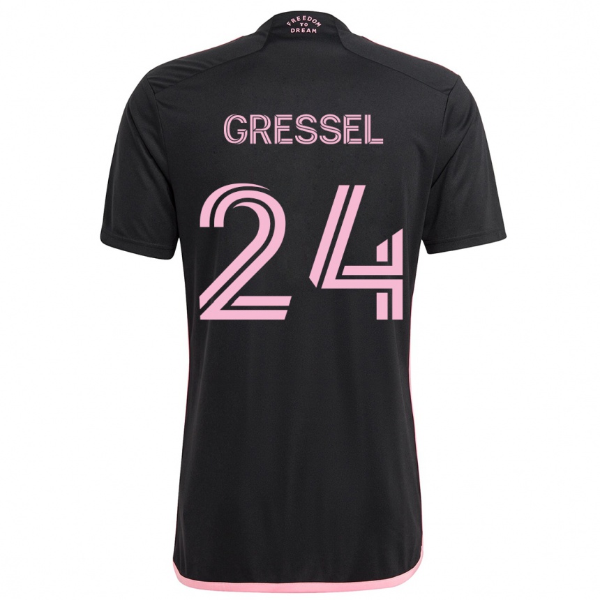 Gyermek Labdarúgás Julian Gressel #24 Fekete Idegenbeli Jersey 2024/25 Mez Póló Ing