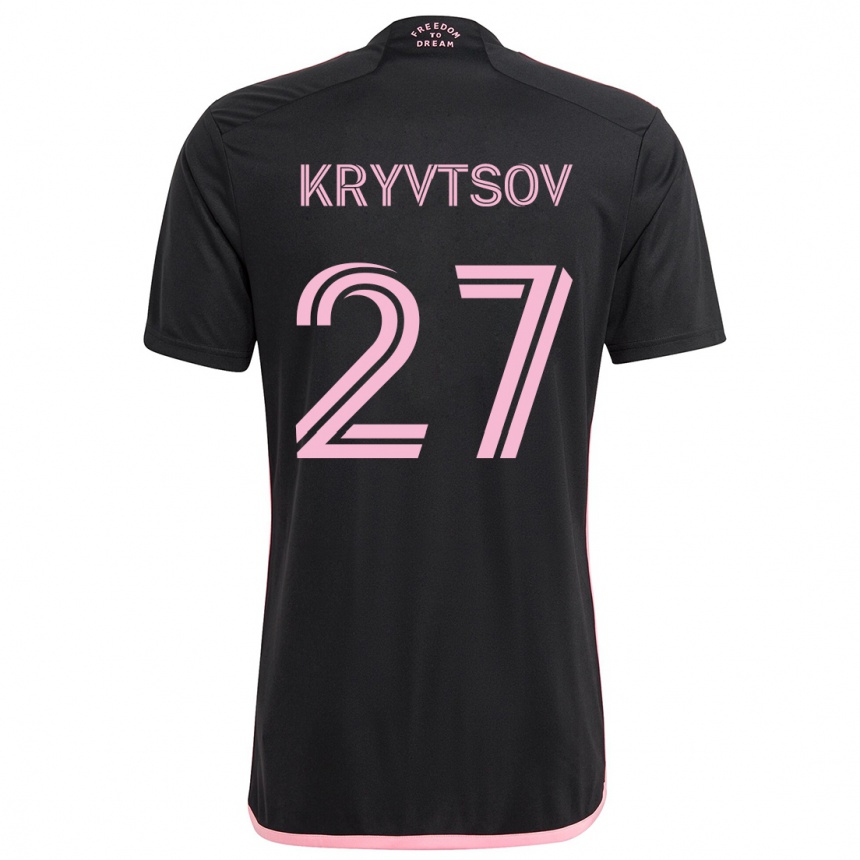 Gyermek Labdarúgás Sergiy Kryvtsov #27 Fekete Idegenbeli Jersey 2024/25 Mez Póló Ing