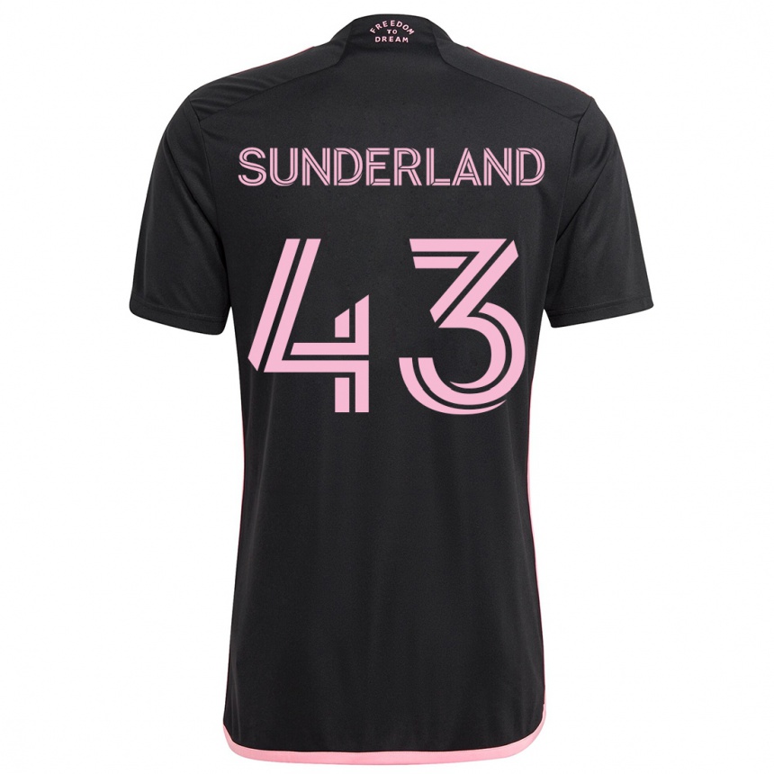 Gyermek Labdarúgás Lawson Sunderland #43 Fekete Idegenbeli Jersey 2024/25 Mez Póló Ing