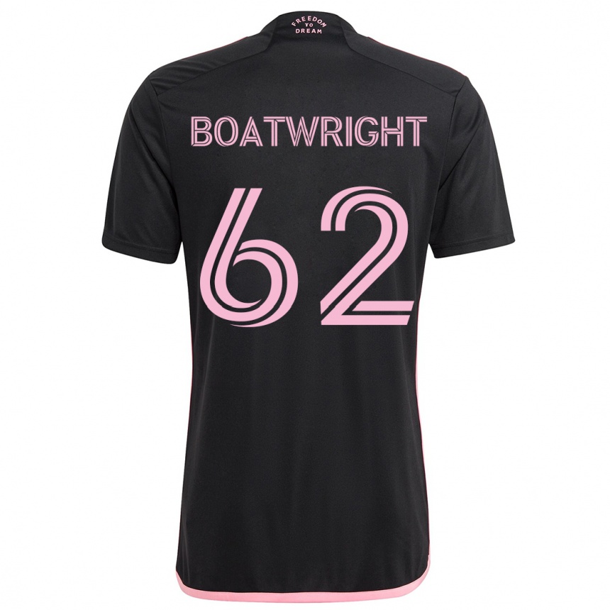 Gyermek Labdarúgás Israel Boatwright #62 Fekete Idegenbeli Jersey 2024/25 Mez Póló Ing