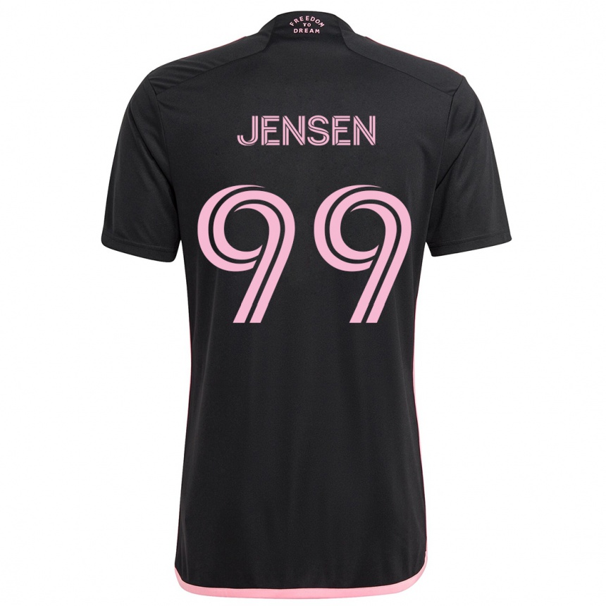 Gyermek Labdarúgás Cole Jensen #99 Fekete Idegenbeli Jersey 2024/25 Mez Póló Ing