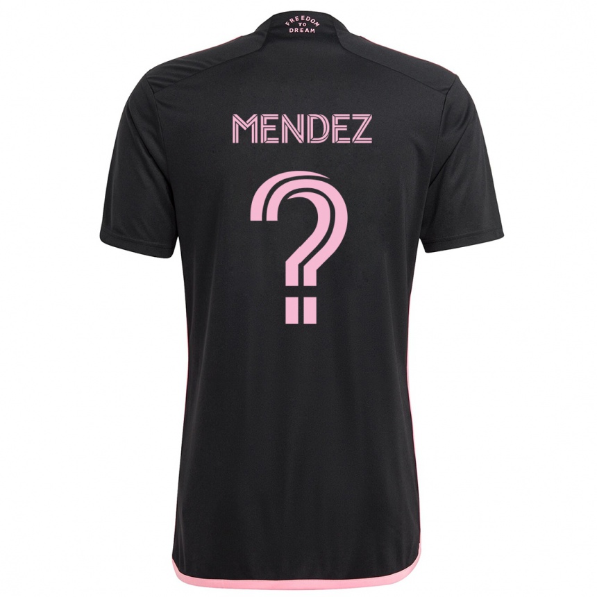 Gyermek Labdarúgás Dylan Mendez #0 Fekete Idegenbeli Jersey 2024/25 Mez Póló Ing