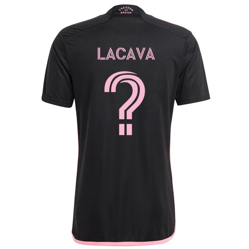 Gyermek Labdarúgás Jake Lacava #0 Fekete Idegenbeli Jersey 2024/25 Mez Póló Ing