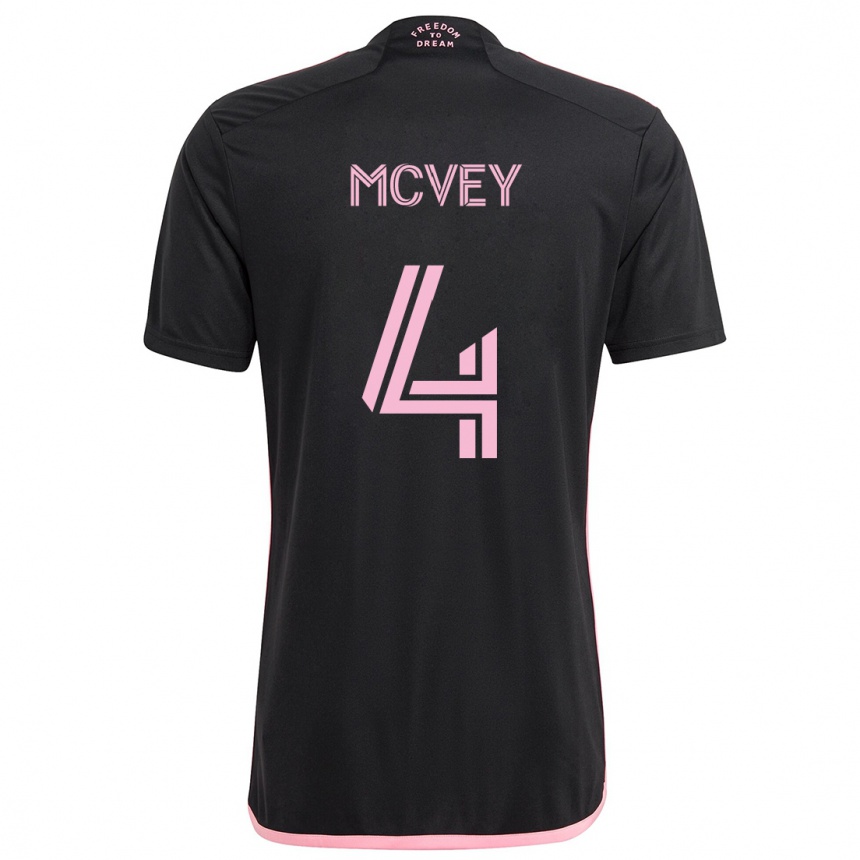 Gyermek Labdarúgás Christopher Mcvey #4 Fekete Idegenbeli Jersey 2024/25 Mez Póló Ing