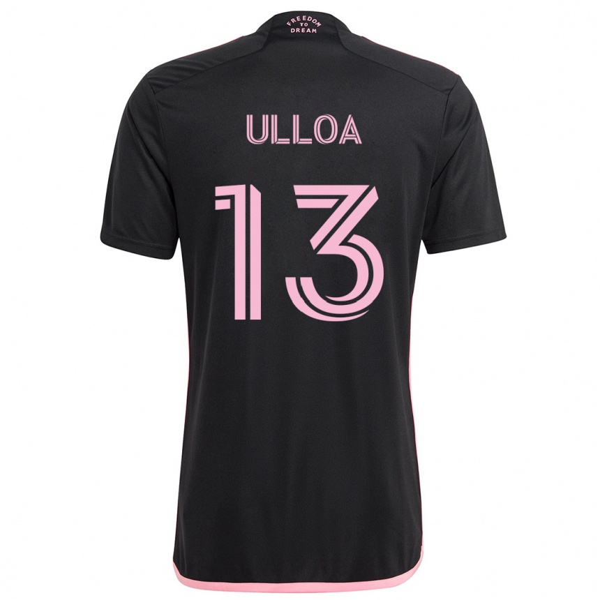 Gyermek Labdarúgás Víctor Ulloa #13 Fekete Idegenbeli Jersey 2024/25 Mez Póló Ing