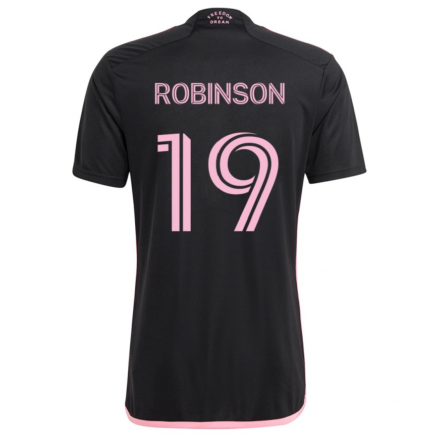 Gyermek Labdarúgás Robbie Robinson #19 Fekete Idegenbeli Jersey 2024/25 Mez Póló Ing