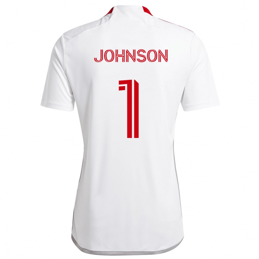 Gyermek Labdarúgás Sean Johnson #1 Fehér Piros Idegenbeli Jersey 2024/25 Mez Póló Ing