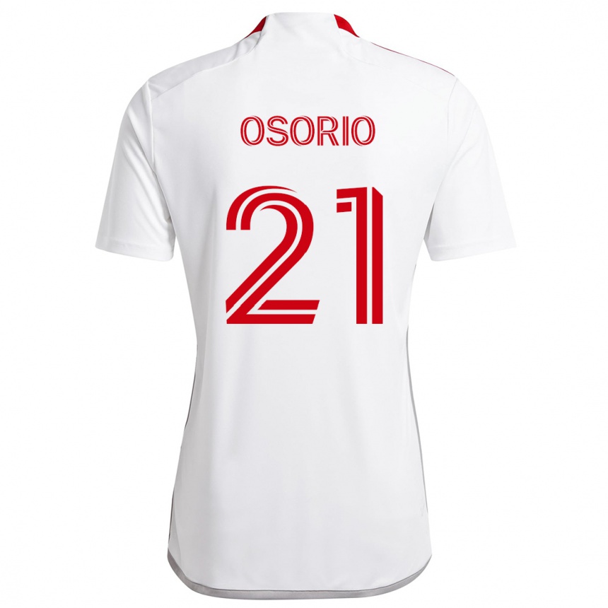 Gyermek Labdarúgás Jonathan Osorio #21 Fehér Piros Idegenbeli Jersey 2024/25 Mez Póló Ing