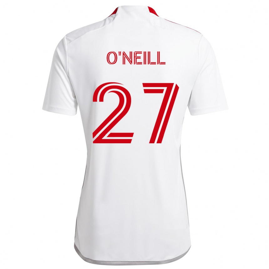 Gyermek Labdarúgás Shane O'neill #27 Fehér Piros Idegenbeli Jersey 2024/25 Mez Póló Ing