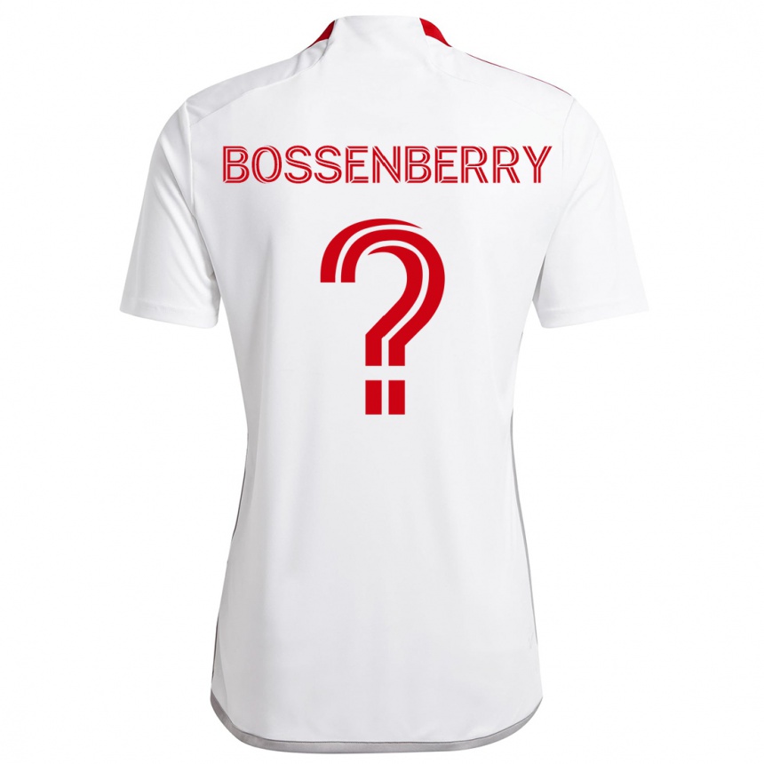 Gyermek Labdarúgás Antone Bossenberry #0 Fehér Piros Idegenbeli Jersey 2024/25 Mez Póló Ing