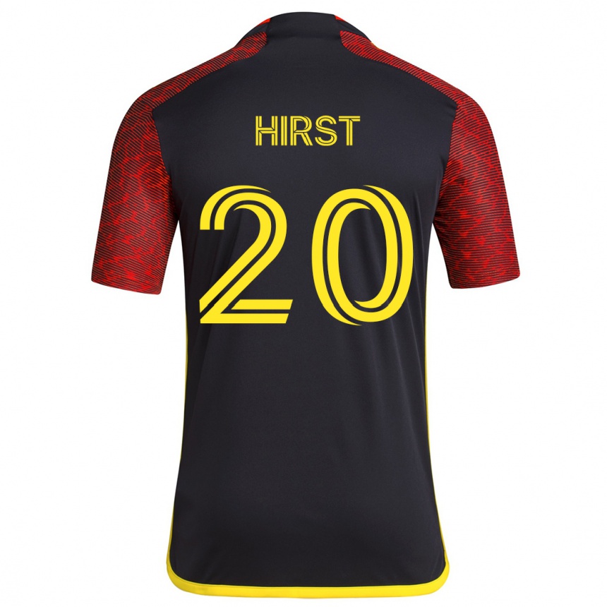 Gyermek Labdarúgás Sophie Hirst #20 Piros Fekete Idegenbeli Jersey 2024/25 Mez Póló Ing