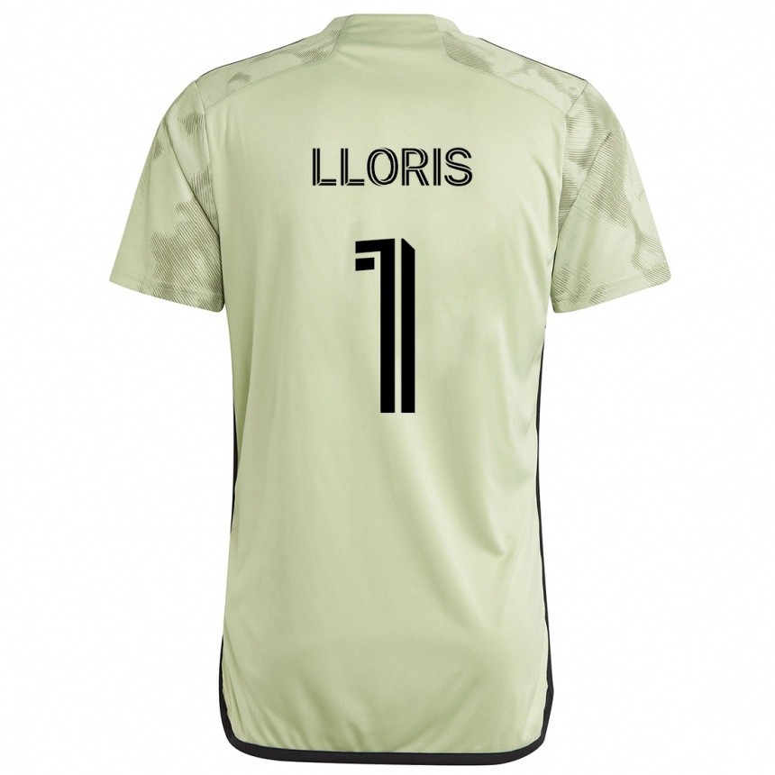 Gyermek Labdarúgás Hugo Lloris #1 Világos Zöld Idegenbeli Jersey 2024/25 Mez Póló Ing