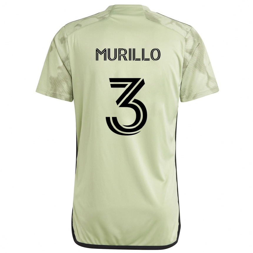 Gyermek Labdarúgás Jesús Murillo #3 Világos Zöld Idegenbeli Jersey 2024/25 Mez Póló Ing