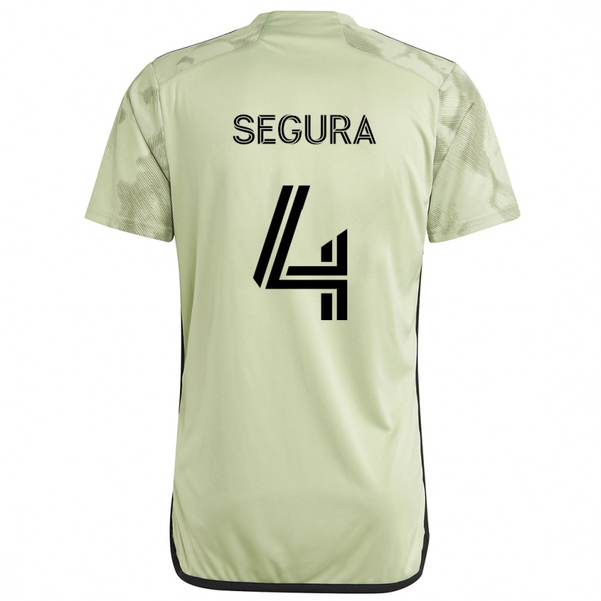 Gyermek Labdarúgás Eddie Segura #4 Világos Zöld Idegenbeli Jersey 2024/25 Mez Póló Ing