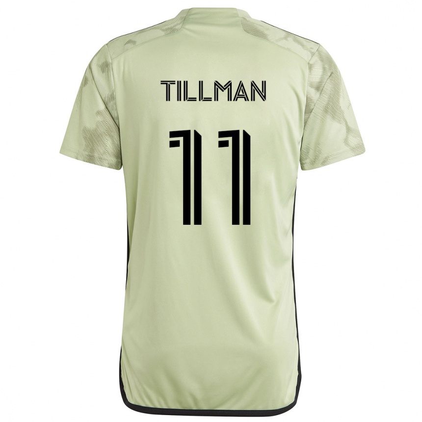 Gyermek Labdarúgás Timothy Tillman #11 Világos Zöld Idegenbeli Jersey 2024/25 Mez Póló Ing