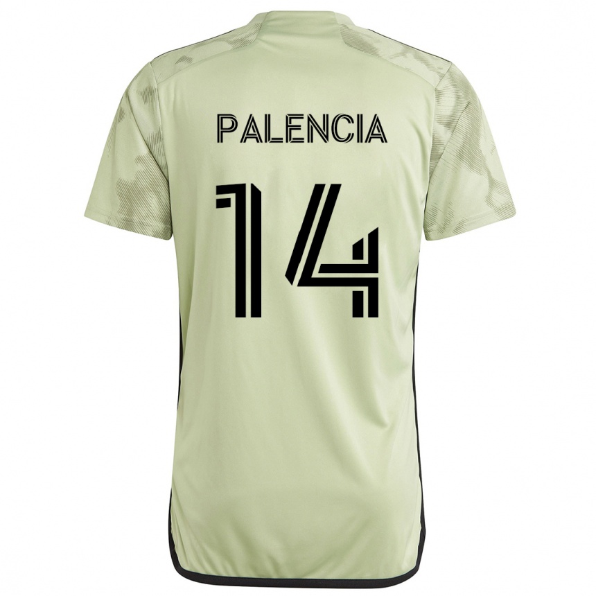 Gyermek Labdarúgás Sergi Palencia #14 Világos Zöld Idegenbeli Jersey 2024/25 Mez Póló Ing