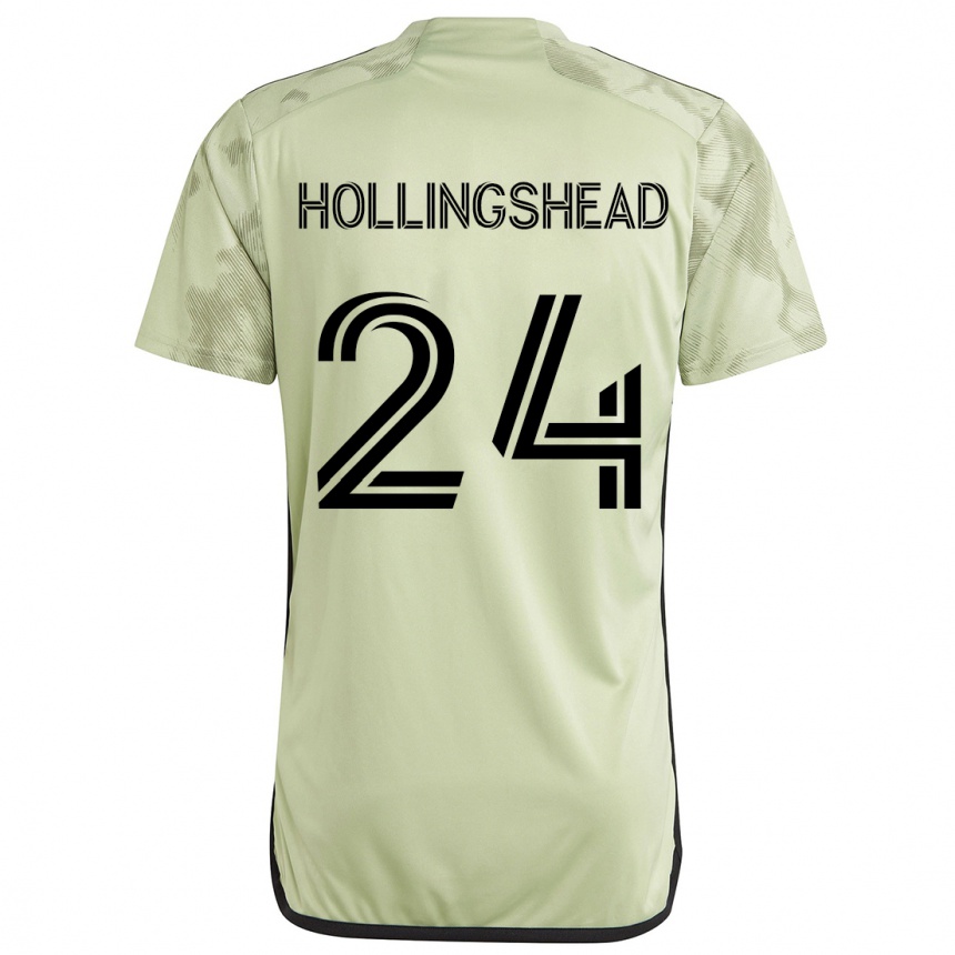 Gyermek Labdarúgás Ryan Hollingshead #24 Világos Zöld Idegenbeli Jersey 2024/25 Mez Póló Ing