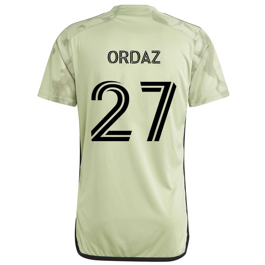 Gyermek Labdarúgás Nathan Ordaz #27 Világos Zöld Idegenbeli Jersey 2024/25 Mez Póló Ing