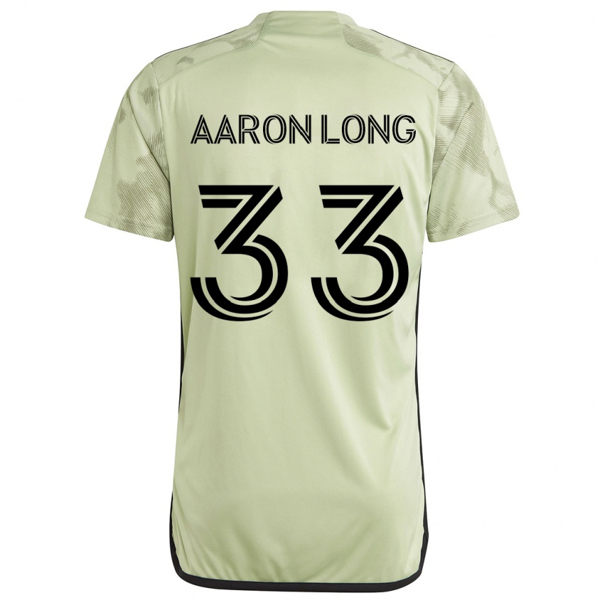 Gyermek Labdarúgás Aaron Long #33 Világos Zöld Idegenbeli Jersey 2024/25 Mez Póló Ing