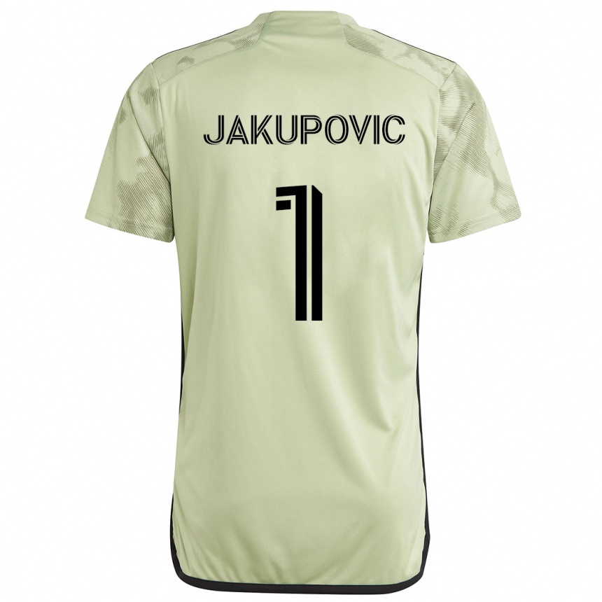 Gyermek Labdarúgás Eldin Jakupović #1 Világos Zöld Idegenbeli Jersey 2024/25 Mez Póló Ing