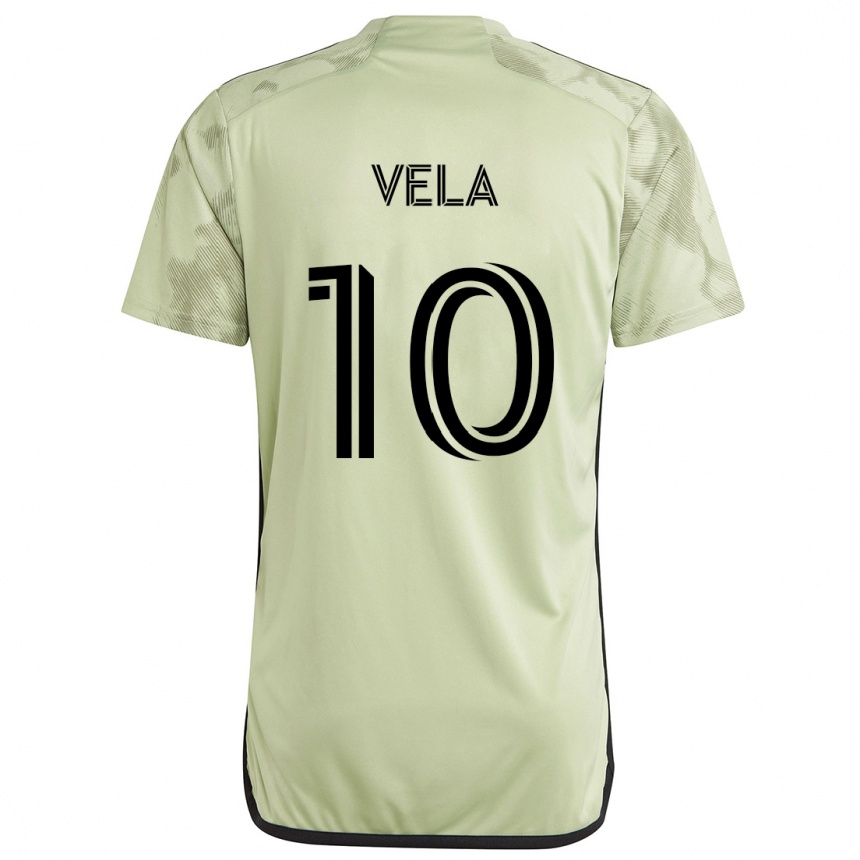 Gyermek Labdarúgás Carlos Vela #10 Világos Zöld Idegenbeli Jersey 2024/25 Mez Póló Ing