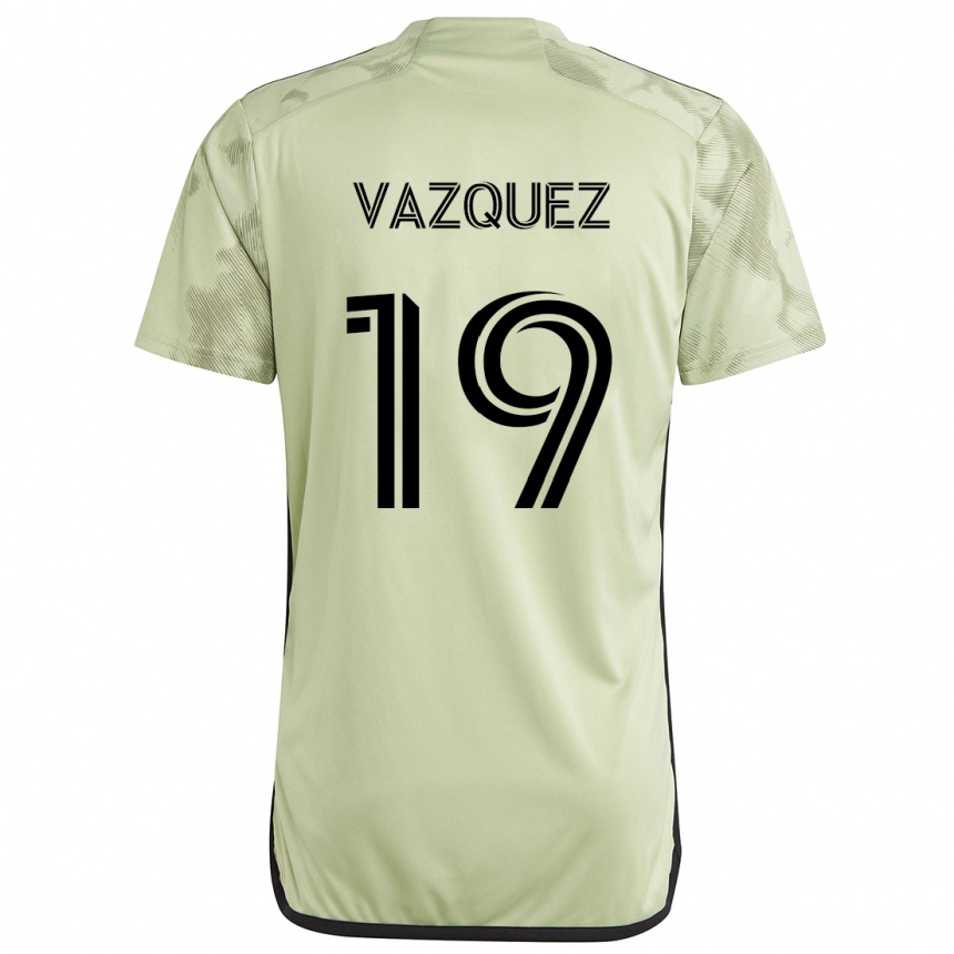 Gyermek Labdarúgás Favian Vazquez #19 Világos Zöld Idegenbeli Jersey 2024/25 Mez Póló Ing