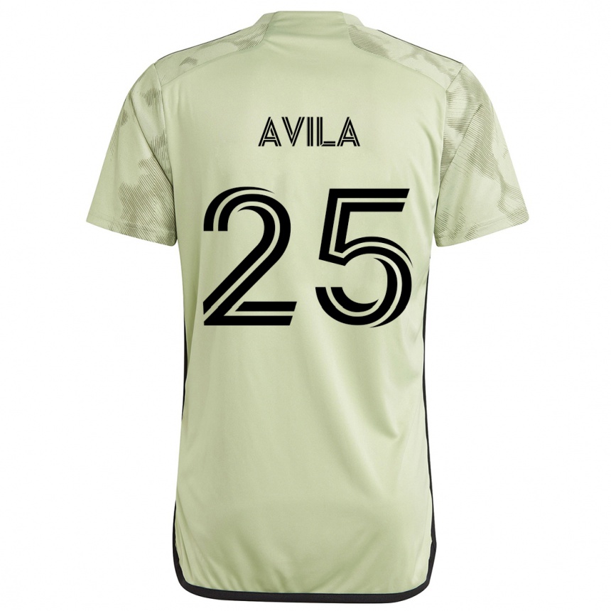 Gyermek Labdarúgás Armando Avila #25 Világos Zöld Idegenbeli Jersey 2024/25 Mez Póló Ing