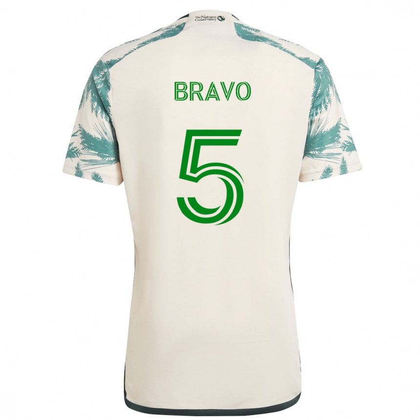 Gyermek Labdarúgás Claudio Bravo #5 Bézs Barna Idegenbeli Jersey 2024/25 Mez Póló Ing