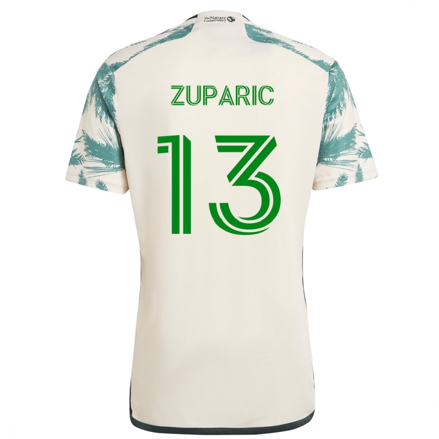 Gyermek Labdarúgás Dario Zuparic #13 Bézs Barna Idegenbeli Jersey 2024/25 Mez Póló Ing