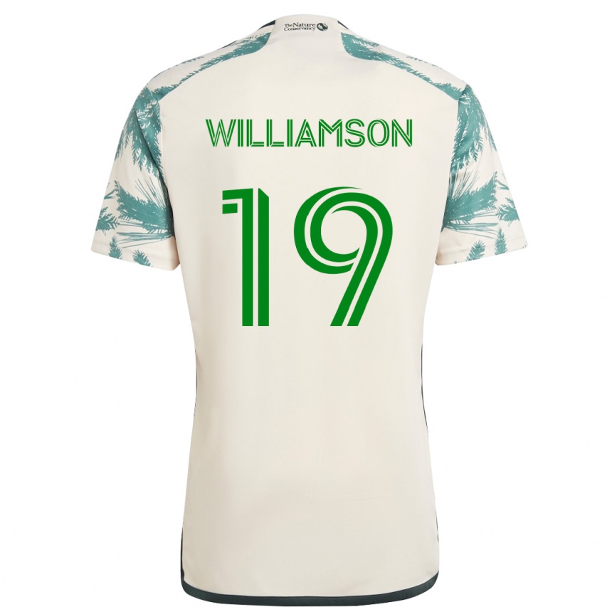 Gyermek Labdarúgás Eryk Williamson #19 Bézs Barna Idegenbeli Jersey 2024/25 Mez Póló Ing