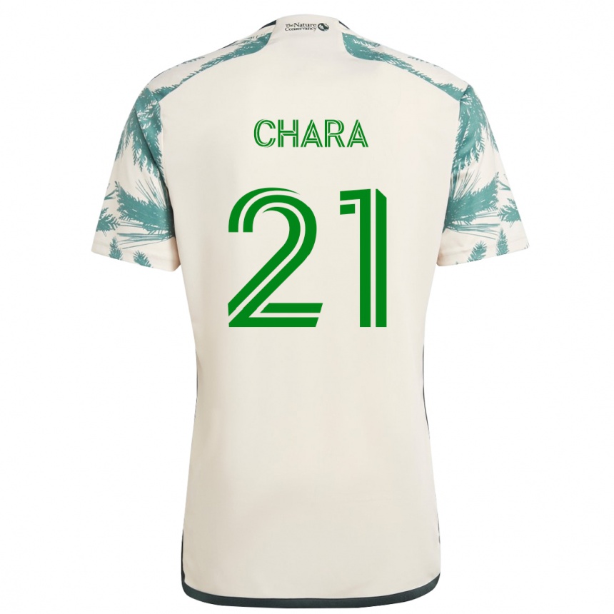 Gyermek Labdarúgás Diego Chará #21 Bézs Barna Idegenbeli Jersey 2024/25 Mez Póló Ing