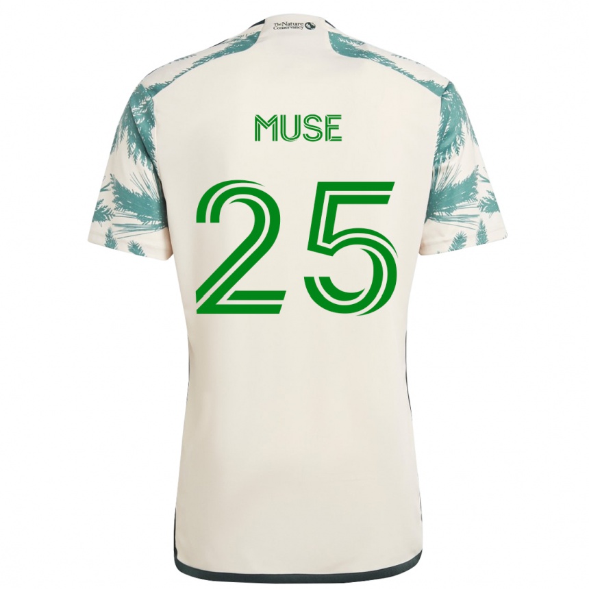 Gyermek Labdarúgás Trey Muse #25 Bézs Barna Idegenbeli Jersey 2024/25 Mez Póló Ing