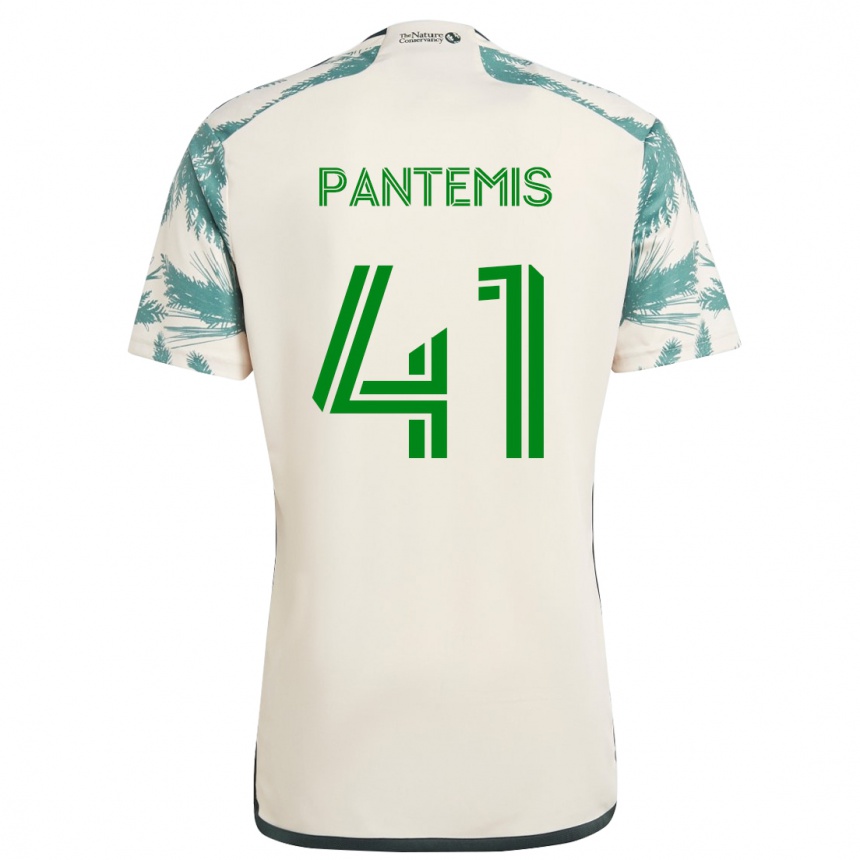 Gyermek Labdarúgás James Pantemis #41 Bézs Barna Idegenbeli Jersey 2024/25 Mez Póló Ing