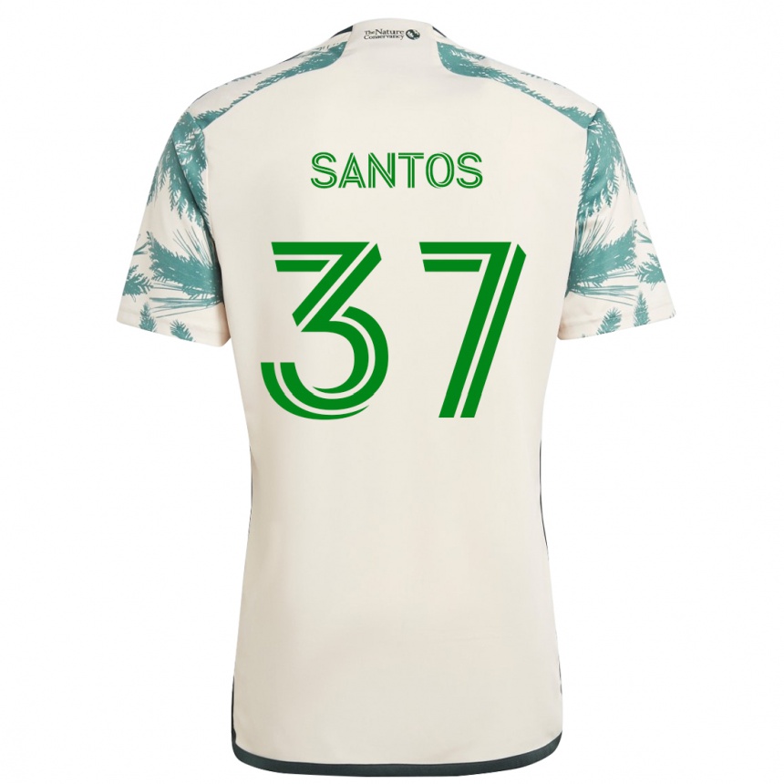 Gyermek Labdarúgás Noah Santos #37 Bézs Barna Idegenbeli Jersey 2024/25 Mez Póló Ing