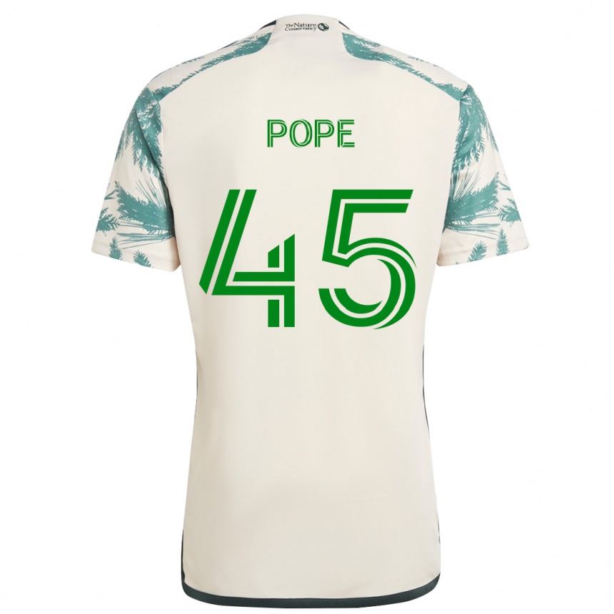 Gyermek Labdarúgás Blake Pope #45 Bézs Barna Idegenbeli Jersey 2024/25 Mez Póló Ing