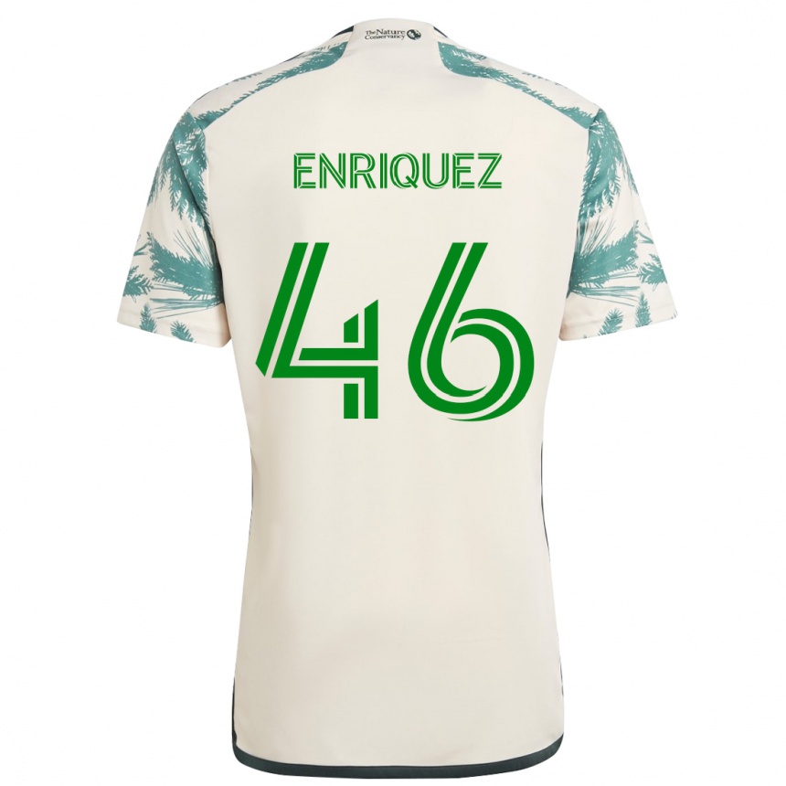 Gyermek Labdarúgás Victor Enriquez #46 Bézs Barna Idegenbeli Jersey 2024/25 Mez Póló Ing