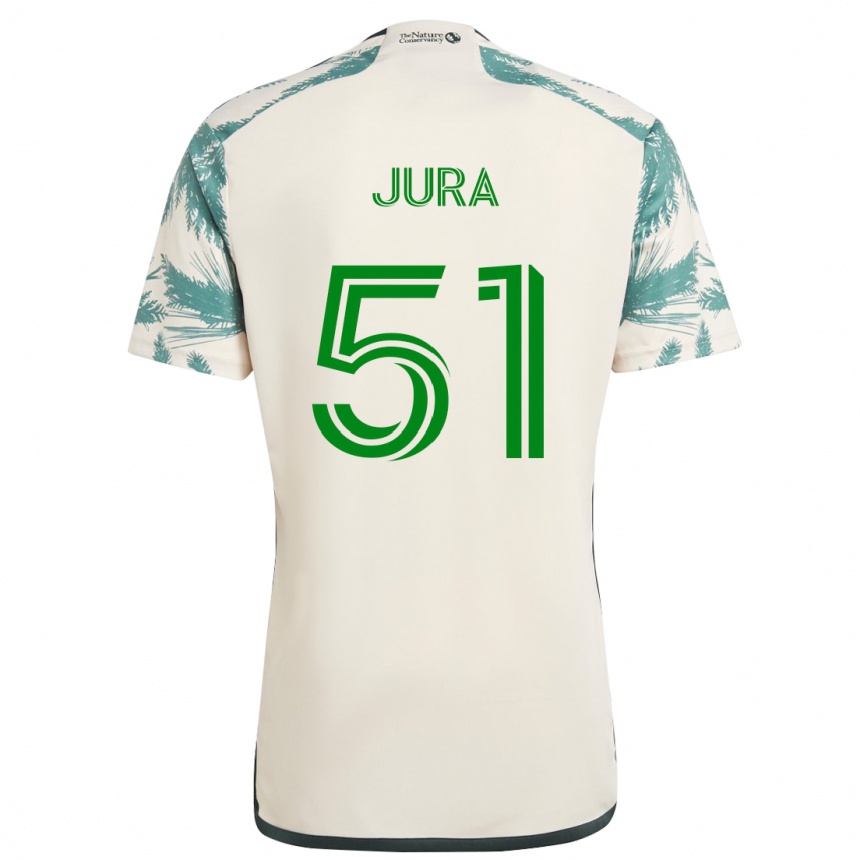 Gyermek Labdarúgás Sawyer Jura #51 Bézs Barna Idegenbeli Jersey 2024/25 Mez Póló Ing